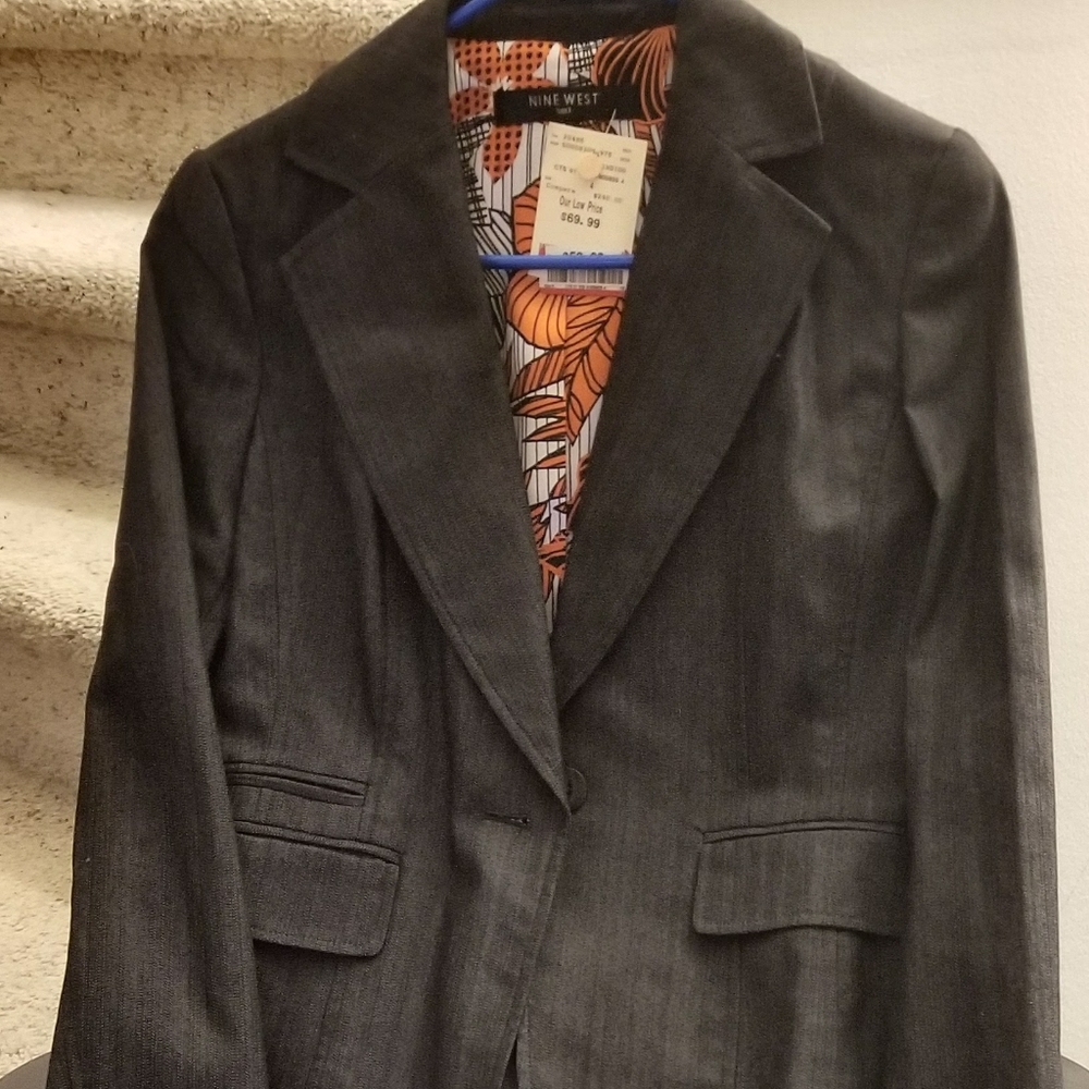 Nine West Black Denim Suit